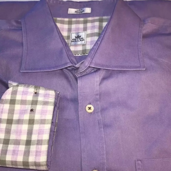 Peter Millar Other - PETER MILLAR Size L Light Purple Cotton Shirt
